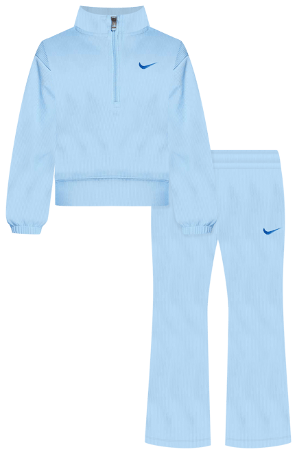 Nike Game, Swoosh, Match! Toddler Quarter-Zip Ribbed Top and Leggings Set