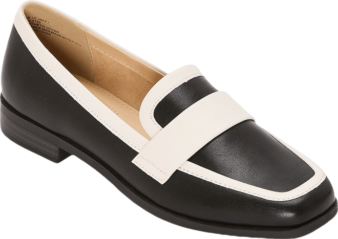 Liz Claiborne Jakey Womens Square Closed Toe Loafers, Color: Black