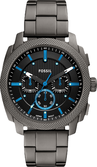 Men's Machine Chronograph Gunmetal Stainless-Steel Watch, 44mm