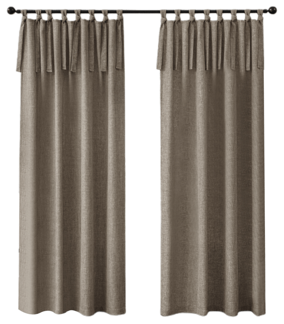 Garrett Textured Tie Knots Curtains Pair, 52"X96"