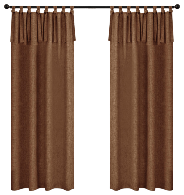 Garrett Textured Tie Knots Curtains Pair, 52"X108"