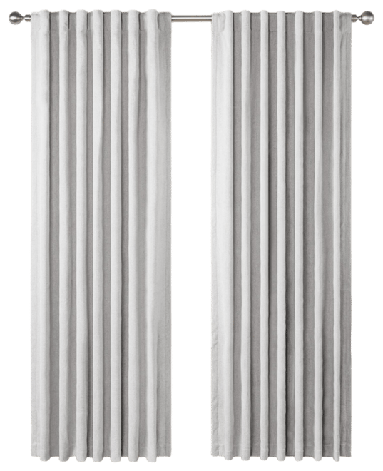 Chenille Blackout Back Tab Curtains Pair, 52"X96"