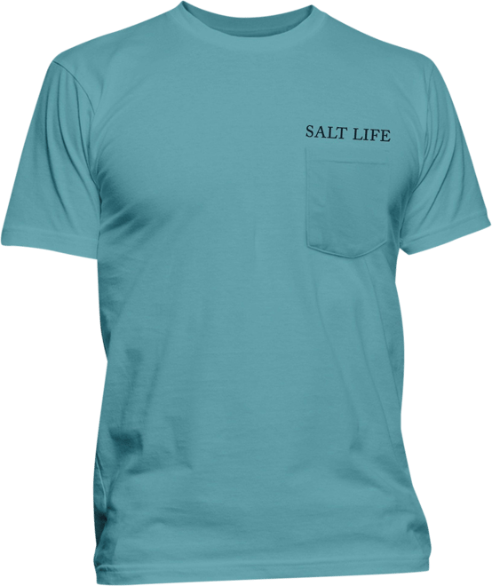 Salt Life Mens Striped Catch Short Sleeve Pocket Tee