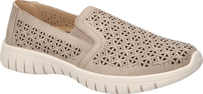 Easy Works Womens Mosaic Slip-Resistant Sneakers