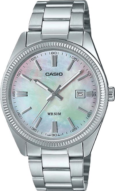 Men's Silver Tone Stainless Steel Watch, 38.5mm