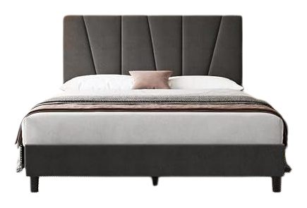 King Size Bed Frame with Adjustable Headboard