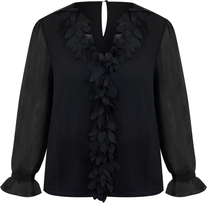 Adrianna Papell Womens Solid Color Blouse