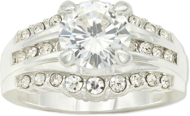 Ocean Treasures Fine Silver Plated Dual Band Ring