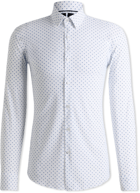 Boss by  Men's Slim-Fit Geometric Print Performance Shirt