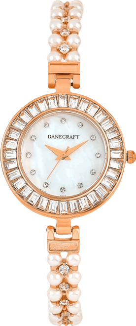 Women's 18K Fine Rosegold Plated Analog Watch