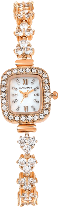 Women's 18K Fine Rose Gold Plated Analog Watch