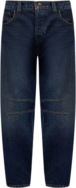 Good Luck Mid Rise Barrel Jeans in Deep End