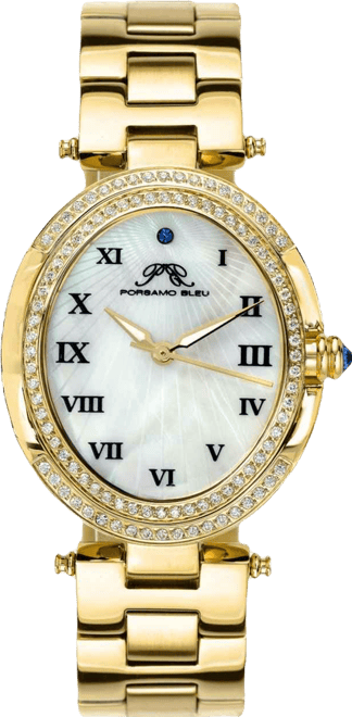 Women's South Sea Oval Crystal Stainless Steel Bracelet Watch 106BSSO