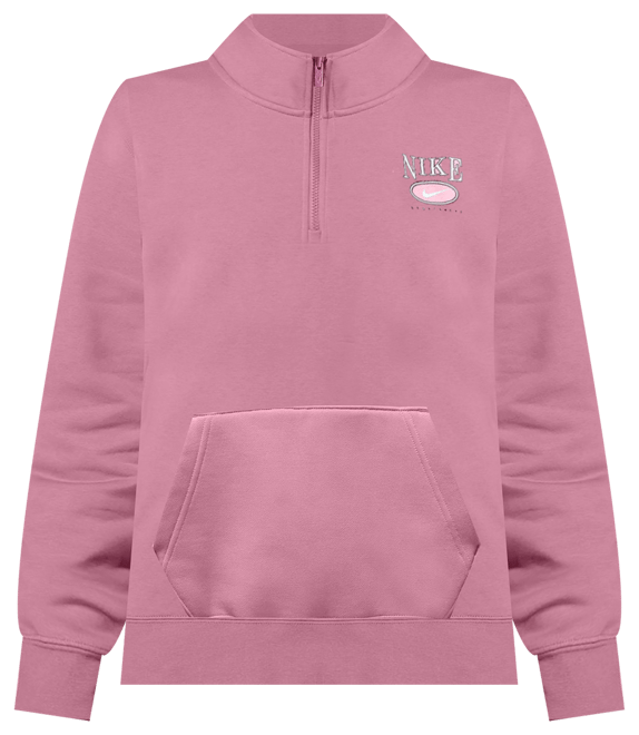Nike Sportswear Club Fleece Women's Mock-Neck 1/2-Zip Graphic Top (Plus Size)