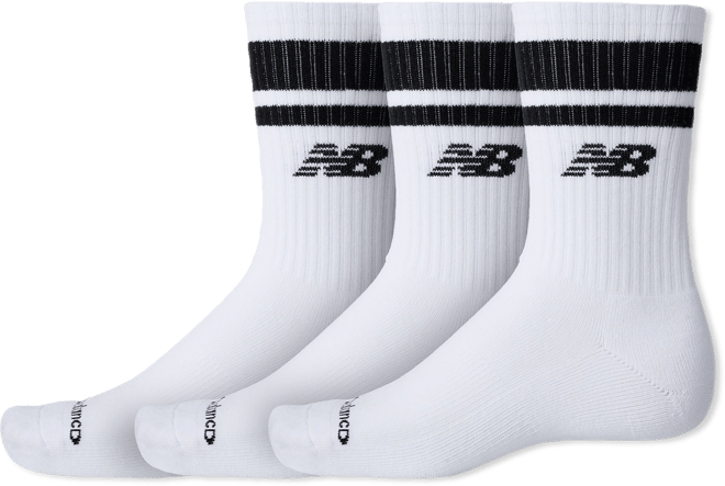New Balance Unisex Everyday Stripe Midcalf 3 Pack