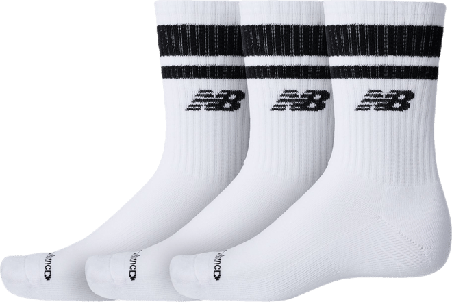 New Balance Unisex Everyday Stripe Midcalf 3 Pack