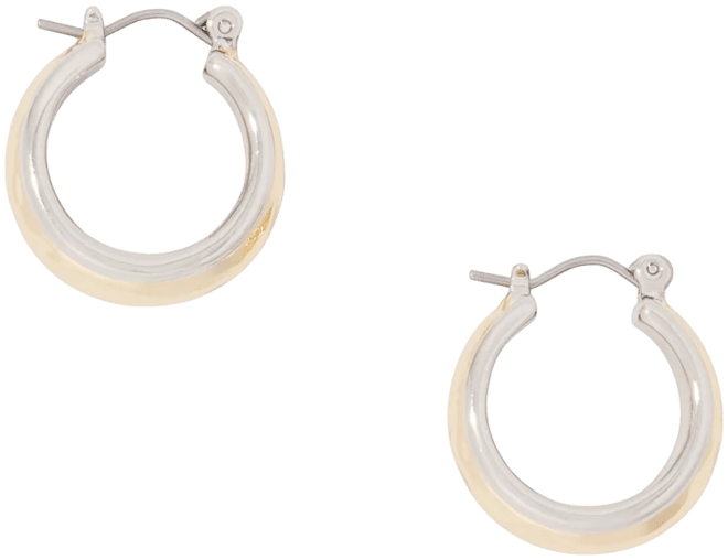 Silver + Gold Hoop Earrings