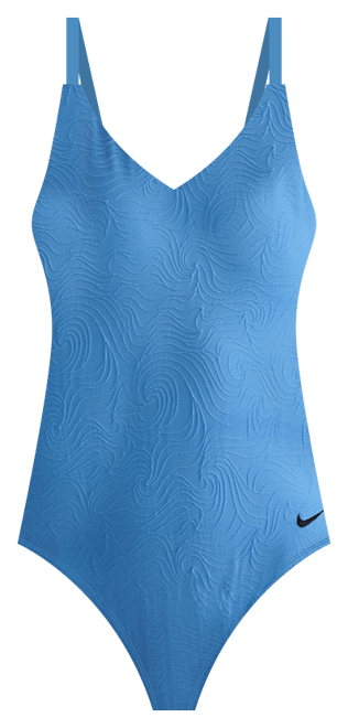 Nike Swim Water Texture Women's V-Neck One-Piece