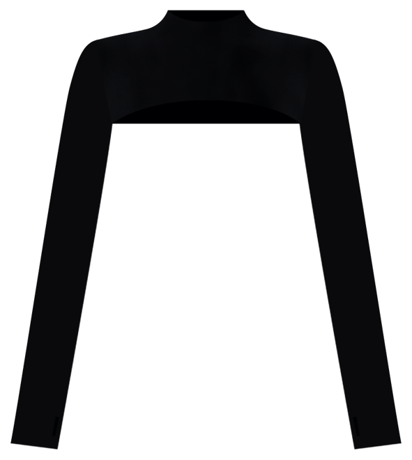 Nike Zenvy Top corto de manga larga Dri-FIT para mujer