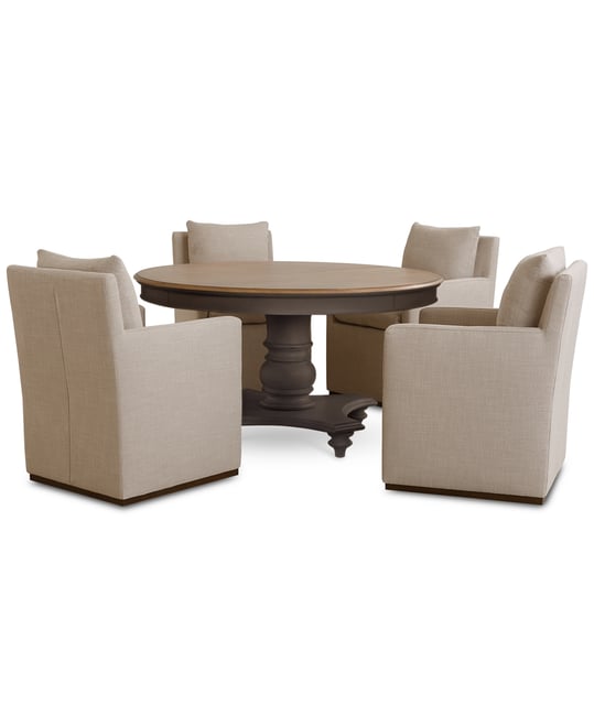 5 Pc. Set (Mandeville Round Dining Table & 4 Kenity Ii Arm Chairs), Created for Macy's