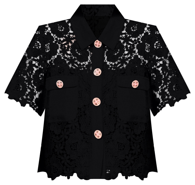 CeCe Women's Lace Short-Sleeve Button-Up Blouse - Macy's CeCe Women's Lace Short-Sleeve Button-Up Blouse - Macy's