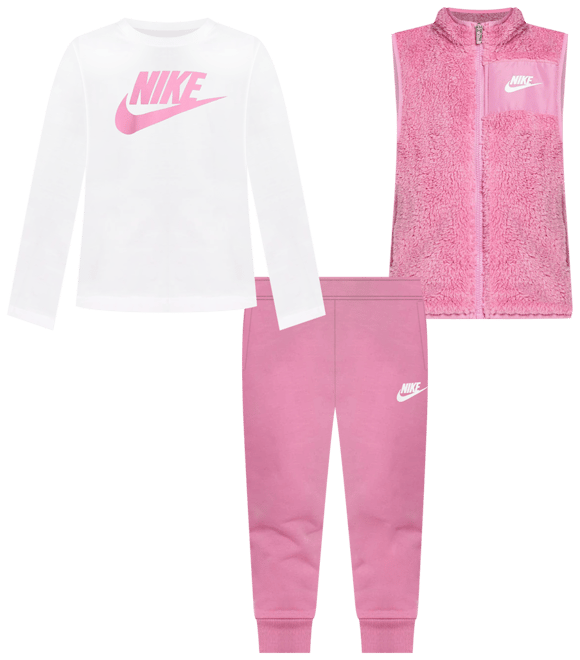 Nike Club Toddler Long Sleeve T-Shirt, Vest, and Pants Set
