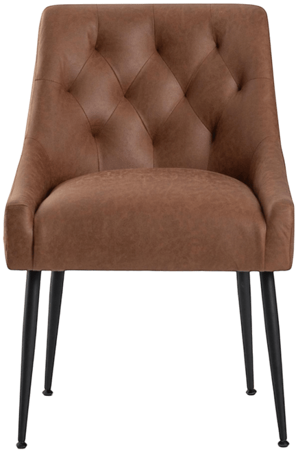 Modern Upholstered Dining Chairs Set of 2, Mid Century Kitchen Side Chairs with 5.12” Cushions and Back Pull Rod for Kitchen, Living Roo