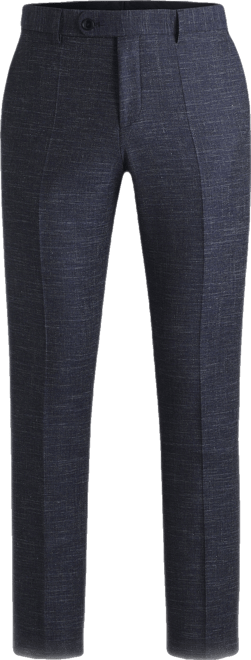 Boss by  Men's Patterned Wool Blend Slim-Fit Trousers