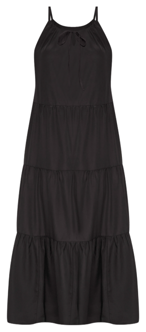 dkny women's tiered maxi dress swim cover-up DKNY Tiered Maxi Dress Swim Cover-up in Blue