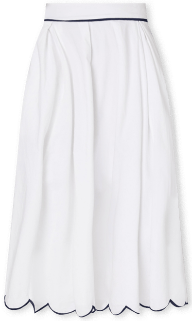 Women's Alexis Cotton Scallop Midi Skirt