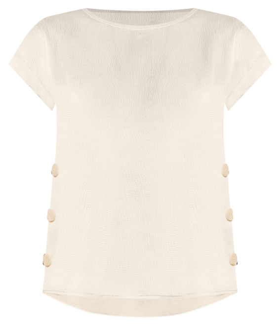 Women's Side-Button Short-Sleeve Top