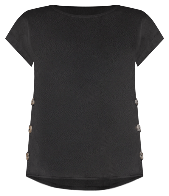 Women's Side-Button Short-Sleeve Top