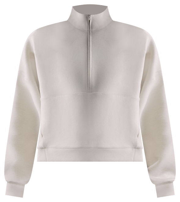 Nike 24.7 ImpossiblySoft Playera Dri-FIT oversized de medio cierre para mujer