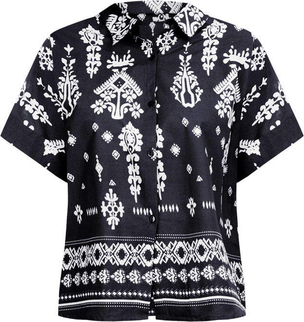 Kaktus Plus Cambric Button Down Top