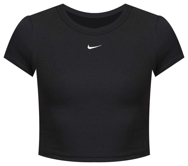 Nike Sportswear Chill Knit เสื้อแขนสั้นเอวลอยผ้าร่องเล็กทรงรัดรูปผู้หญิง
