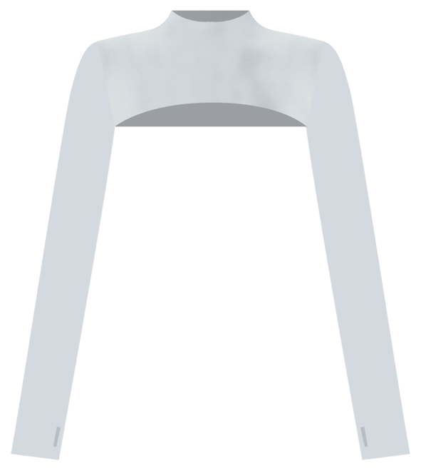 Nike Zenvy Top corto de manga larga Dri-FIT para mujer