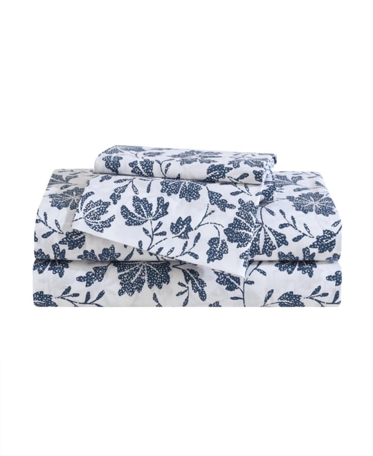 Printed 100% Cotton Percale 4-Pc. Sheet Set, King