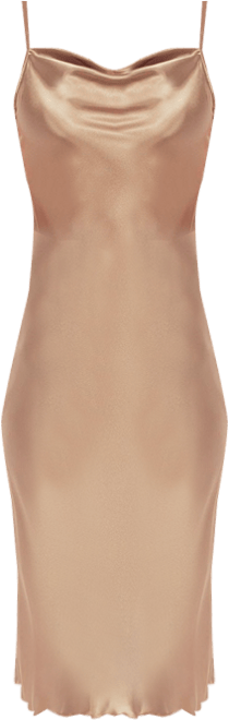 Women's Satin Midi Slip Dress
