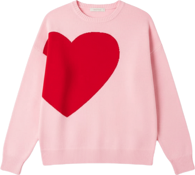 Women's Plus Size Big Heart Sweater
