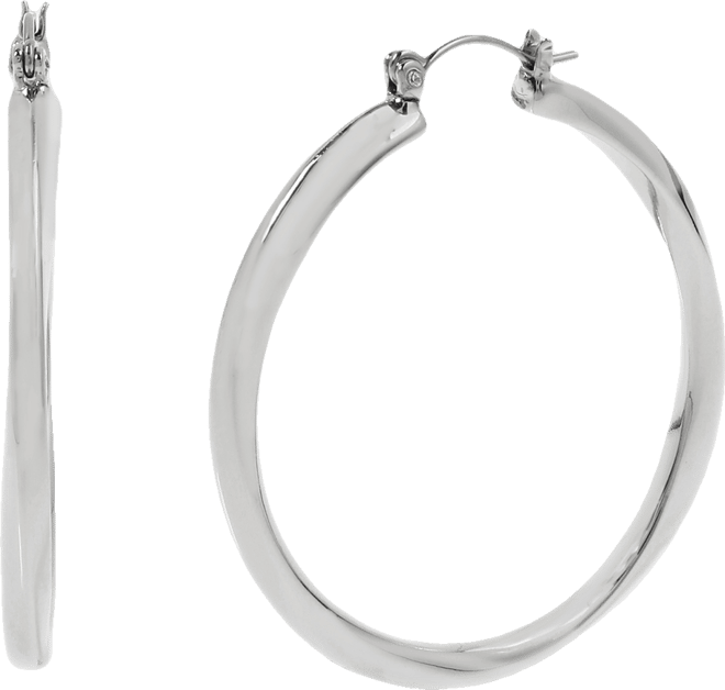 Woven Twist Large Hoop Earrings