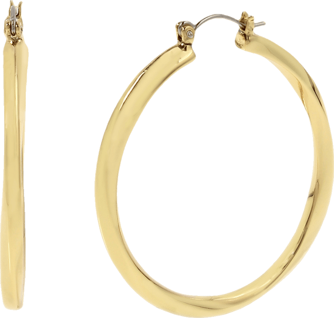 Woven Twist Large Hoop Earrings