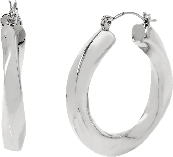 Woven Twist Medium Hoop Earrings