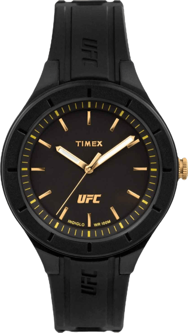 Ufc Women's Quartz Shogun Silicone Black Watch, 38mm