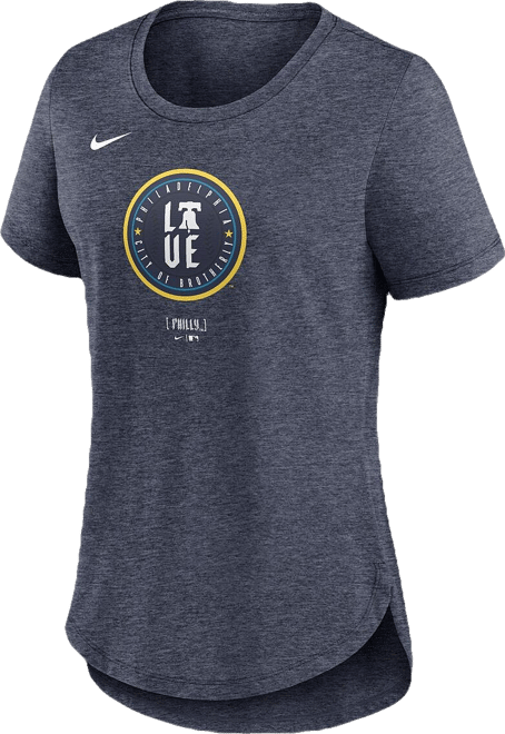 Women's Navy Philadelphia Phillies 2024 City Connect Tri-Blend T-Shirt