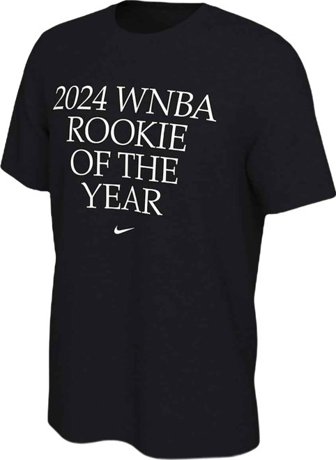 Men's and Women's Caitlin Clark Black Indiana Fever 2024 Wnba Rookie of the Year T-Shirt