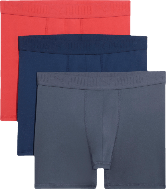 PUMA Men's Athletic Fit Boxer Briefs 3 Pack