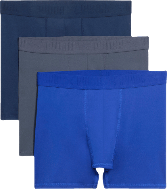 PUMA Men's Athletic Fit Boxer Briefs 3 Pack