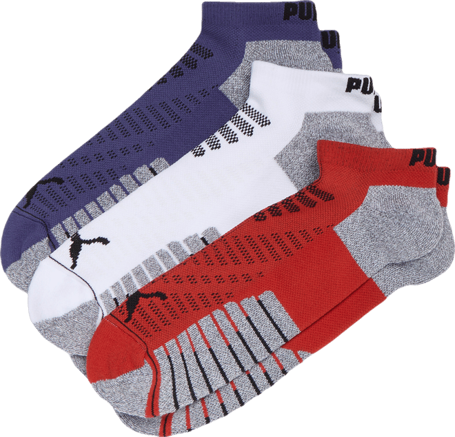 PUMA Men's Half-Terry Low Cut Socks (3 Pairs)
