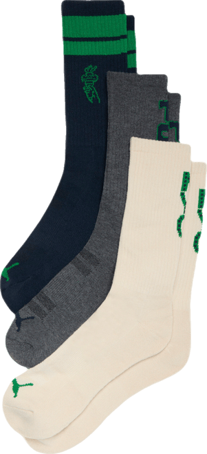 PUMA Men's Half-Terry Crew Lenght Socks (3 Pairs)