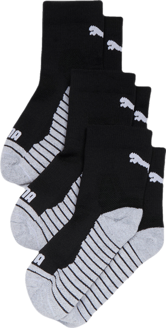 PUMA Big Kids' Half-Terry Low Crew Socks (3 Pairs)